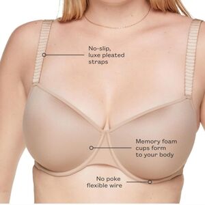 THIRDLOVE 24/7 Classic T-‎ Shirt Bra Sz48C Sof Pink